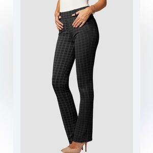 New York & Company Navy Plaid Bootcut Pants NWT SZ 10
